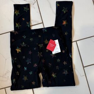SPANX Kids Holographic Star Leggings - Black - NWT size L